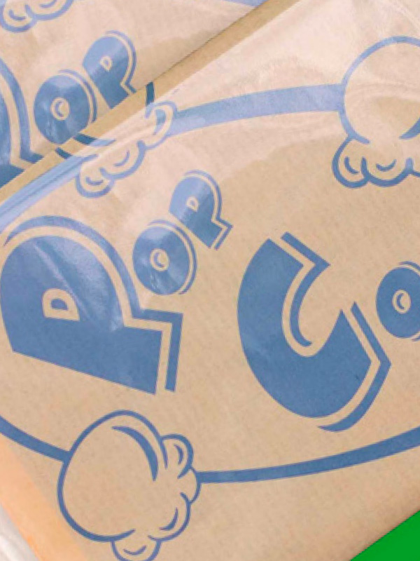 Popcorn sealed in bag